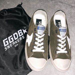 Golden Goose V Star 2 Suede Sneakers Grey/Green